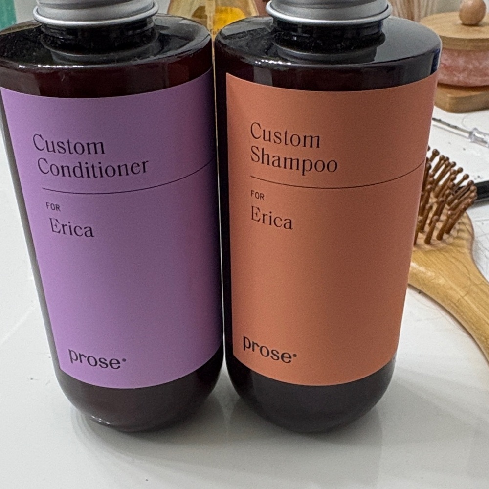Custom Shampoo and Conditioner Set - Orange and Purple